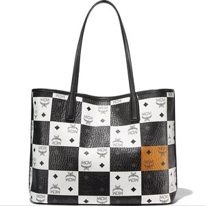 MCM Medium Check Tote Bloomingdales exclusive